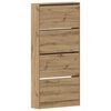 vidaXL Cabinet &agrave; chaussures 80 x 21 x 163,5 cm Bois d'ing&eacute;nierie
