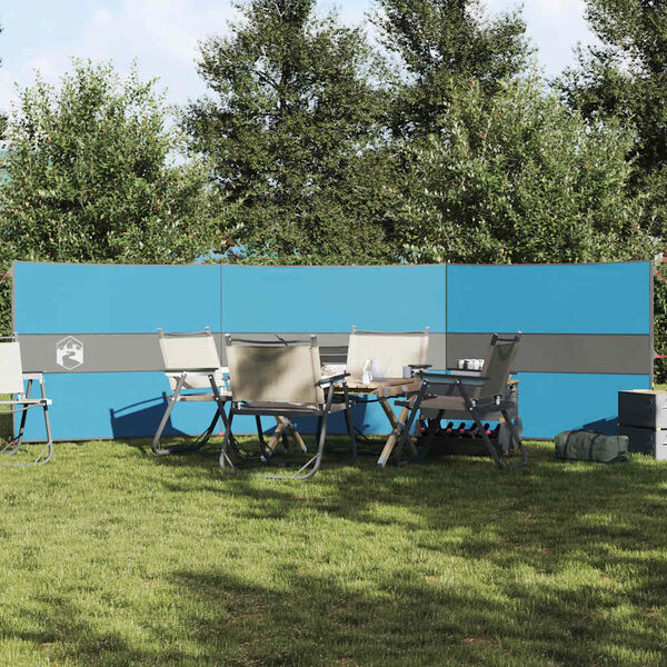 vidaXL Brise-vent de camping bleu 490x123 cm imperméable