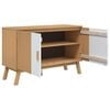 vidaXL Buffet OLDEN blanc et marron 114x43x73,5 cm bois massif de pin