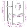 vidaXL Maison pour chat 43x43x60 cm bois de pin massif