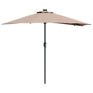 vidaXL Parasol de jardin Taupe 294 x 150 x 223 cm Polyester et Acier