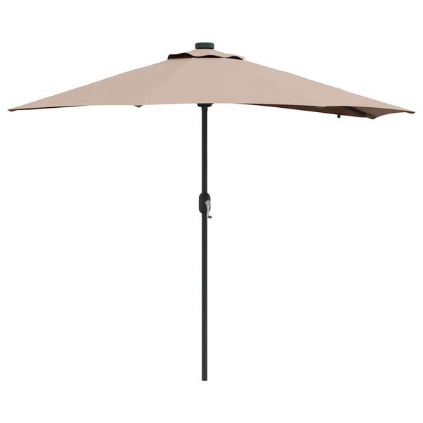vidaXL Parasol de jardin Taupe 294 x 150 x 223 cm Polyester et Acier