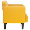 vidaXL Canap&eacute;-chaise accoudoirs jaune fonc&eacute; 54 cm tissu velours c&ocirc;tel&eacute;