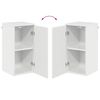 vidaXL Cabinet de salle de bain Blanc brillant 30 x 31,5 x 61 cm
