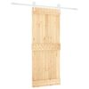 vidaXL Porte coulissante Naturel et Blanc 85 x 210 cm