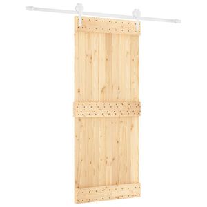 vidaXL Porte coulissante Naturel et Blanc 85 x 210 cm