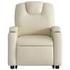 vidaXL Fauteuil inclinable de massage électrique crème similicuir