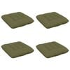 vidaXL Coussins de si&egrave;ge VIANEN 4 pc 100 % polyester Vert olive