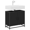 vidaXL Armoire de lavabo de salle de bain noir 65x33x60 cm