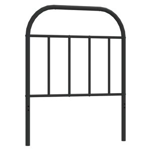 vidaXL T&ecirc;te de lit de remplacement m&eacute;tal noir 75 cm