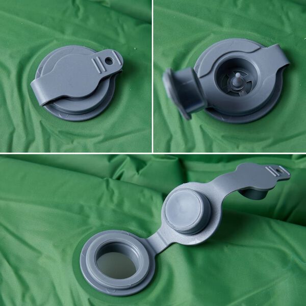 vidaXL Matelas de camping autogonflant avec oreiller 1 personne vert