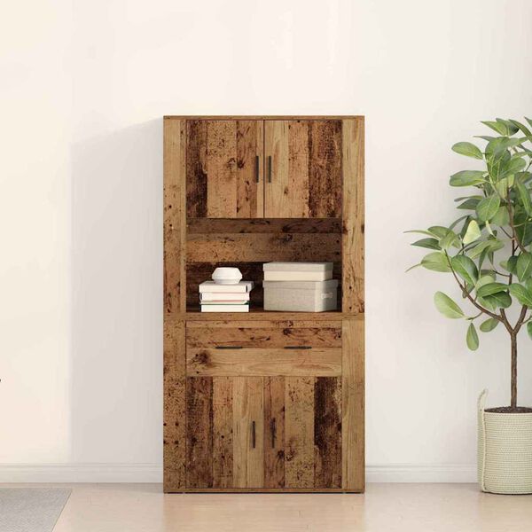 vidaXL Haut de Buffet Bois ancien 80 x 33 x 150 cm Bois d'ing&eacute;nierie