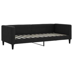 vidaXL Lit de repos sans matelas noir 80x200 cm tissu