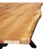 vidaXL Table à manger 140x80x75 cm bois de chêne massif