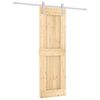 vidaXL Porte coulissante Naturel et Blanc 70 x 210 cm