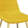 vidaXL Chaises &agrave; manger lot de 4 Jaune moutarde Velours