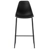 vidaXL Chaises de bar lot de 2 noir plastique