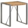 vidaXL Table de salle &agrave; manger 70x70x75cm Bois de manguier massif brut