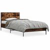 vidaXL Cadre de lit sans matelas ch&ecirc;ne fum&eacute; 75x190 cm