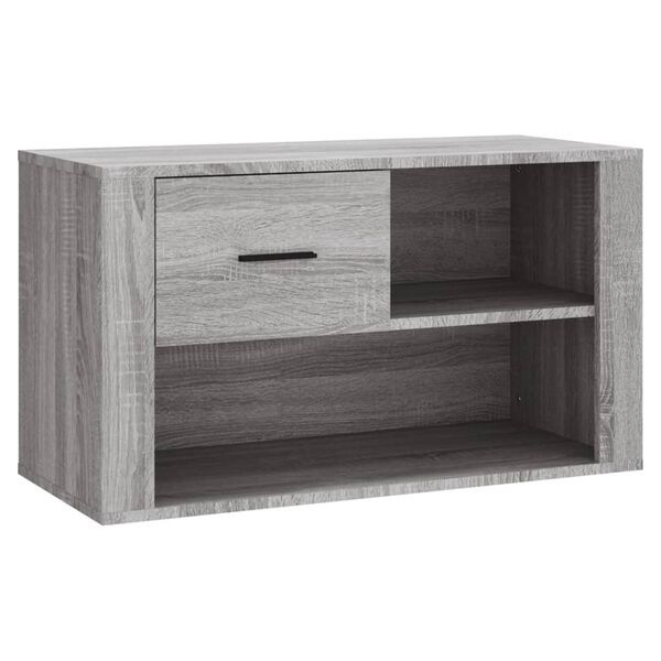 vidaXL Armoire à chaussures Sonoma gris 80x35x45 cm Bois d'ingénierie