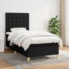 vidaXL Sommier &agrave; lattes de lit avec matelas Noir 90x190 cm Tissu