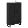 vidaXL Haut Armoire Ch&ecirc;ne noir 69,5 x 31 x 115 cm Bois d'ing&eacute;nierie