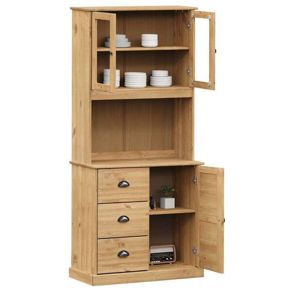 vidaXL Buffet haut VIGO 78x40x175 cm bois massif de pin