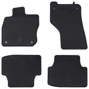 vidaXL Tapis de voiture 4 pcs Noir Caoutchouc