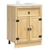vidaXL Armoire avec tiroir SKI Brun Miel 60 x 46 x 81,5 cm Pin massif