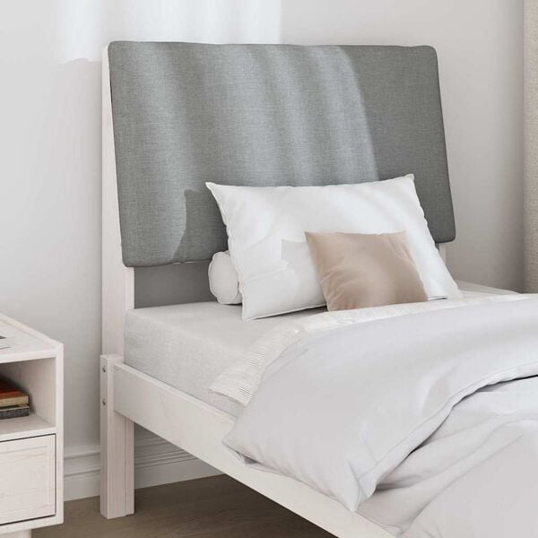 vidaXL Tête de lit capitonnée Gris clair 75 cm Pin massif