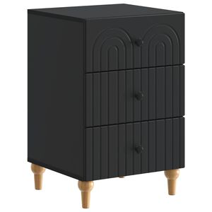 vidaXL Cabinet de chevet Noir 43 x 41 x 66,5 cm Bois d'ing&eacute;nierie