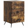 vidaXL Cabinet de chevet avec tiroir Ch&ecirc;ne fum&eacute; 43 x 41 x 66,5 cm