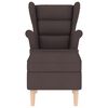 vidaXL Fauteuil avec repose-pied Marron fonc&eacute; Tissu