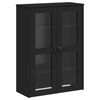vidaXL Buffet VIKEN noir 80x40x190 cm bois massif de pin