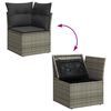 vidaXL Salon de jardin 6 pcs avec coussins gris r&eacute;sine tress&eacute;e