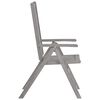 vidaXL Chaises inclinables de jardin et coussins lot de 8 Gris Acacia