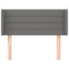 vidaXL T&ecirc;te de lit avec oreilles Gris fonc&eacute; 83x16x78/88 cm Tissu