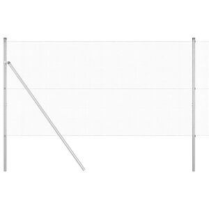 vidaXL Cl&ocirc;ture en fils soud&eacute;s pour fixation au sol 10 x 1,4 m Argent&eacute;