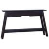 vidaXL Table console Noir 120x30x75 cm Bois d'acajou massif