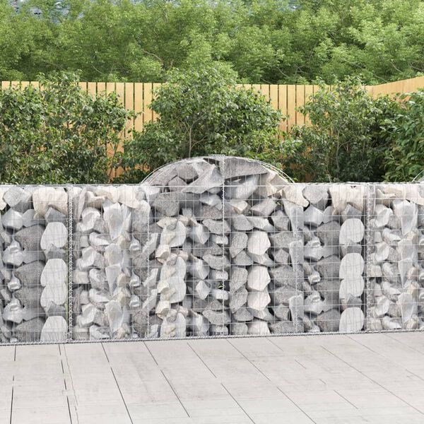 vidaXL Paniers &agrave; gabions arqu&eacute;s 40 pcs 200x50x100/120 cm fer galvanis&eacute;