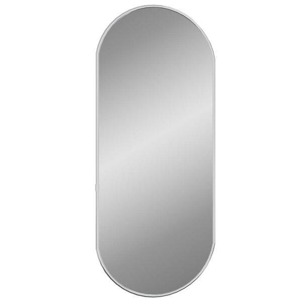 vidaXL Miroir mural Argent&eacute; 60x25 cm Ovale