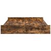 vidaXL Cadre de lit avec rangement avec tiroir Chêne fumé 140 x 190 cm