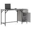 vidaXL Bureau d'ordinateur sonoma gris 131x48x75 cm bois d’ingénierie