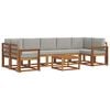 vidaXL Ensemble de canap&eacute;s d'ext&eacute;rieur 8 pcs Gris Naturel et Clair