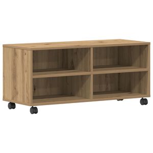 vidaXL Meuble TV Marron 90 x 35 x 40,5 cm Bois d'ing&eacute;nierie
