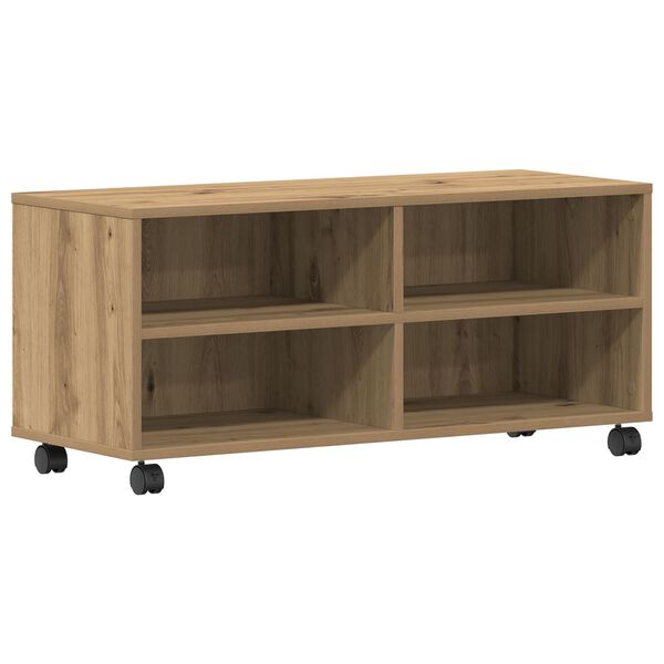 vidaXL Meuble TV Marron 90 x 35 x 40,5 cm Bois d'ing&eacute;nierie