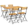 vidaXL Ensemble &agrave; manger d'ext&eacute;rieur pliable 5pcs Bois d'acacia solide