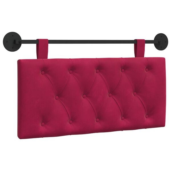 vidaXL T&ecirc;te de lit suspendue Bordeaux 90 x 55 x 7 cm Velours
