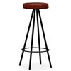 vidaXL Ensemble de bar 9 pcs Bois de récupération et cuir véritable