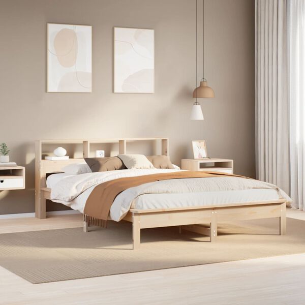 vidaXL Cadre de lit sans matelas 140x190 cm bois de pin massif